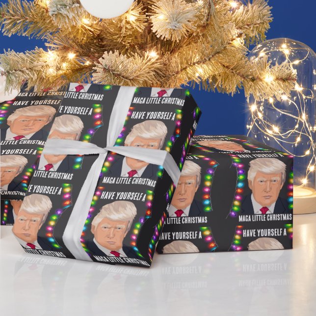 Papier Cadeau DONALD TRUMP MAGA PETIT papier d'emballage de Noël (Vacances)