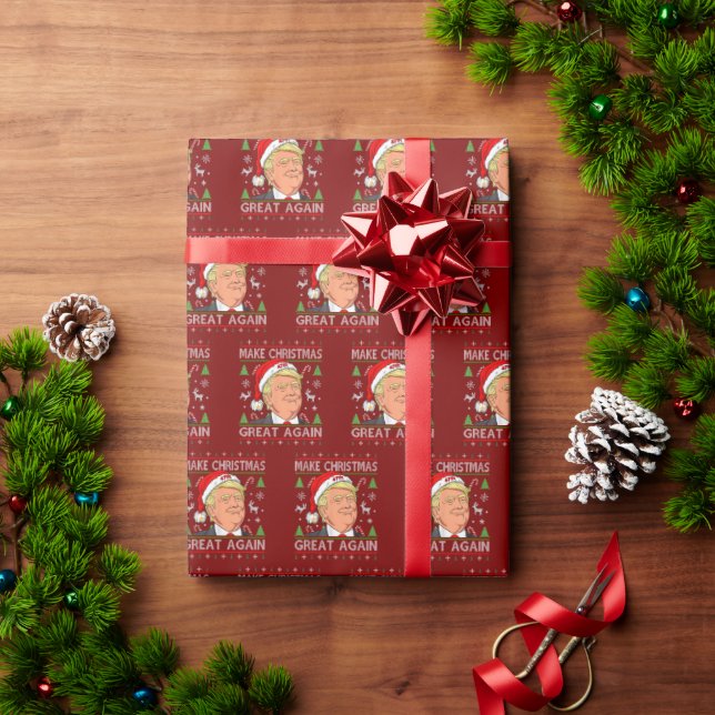 Papier Cadeau Donald Trump Noël (Cadeau de vacances)