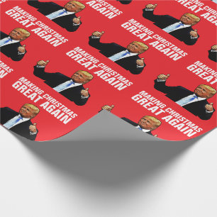 PAPIER CADEAU DONALD TRUMP NOËL GRAND À NOUVEAU