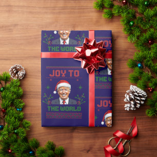 Papier Cadeau Donald Trump Noël Joie au monde