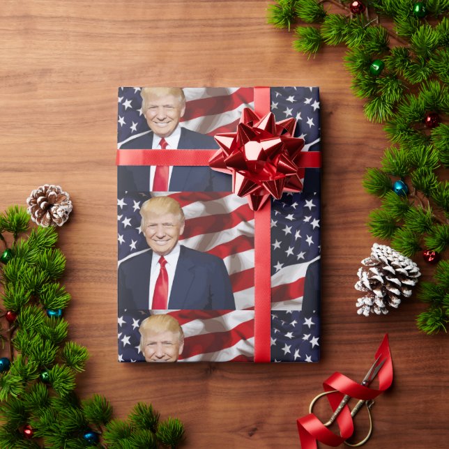 Papier Cadeau DONALD TRUMP PAIE TOUT LE papier d'enveloppement d (Cadeau de vacances)