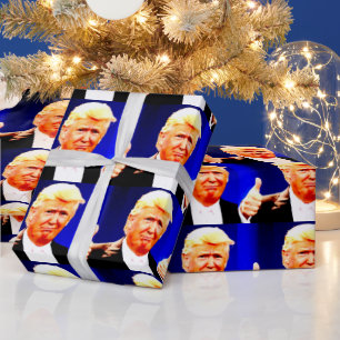 Papier Cadeau DONALD TRUMP Papier à envelopper CHRISTMAS