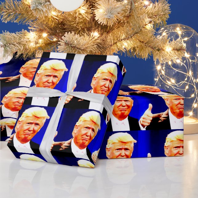 Papier Cadeau DONALD TRUMP Papier à envelopper CHRISTMAS (Vacances)