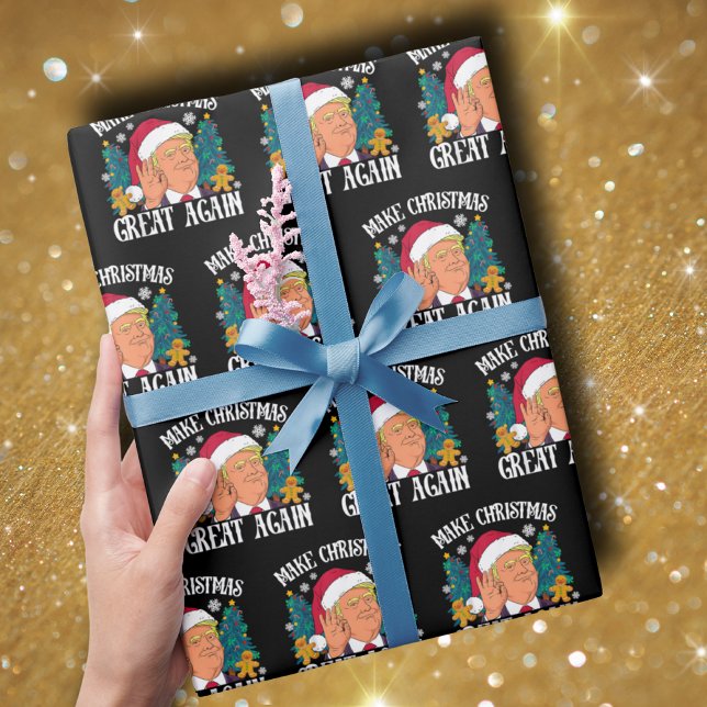 Papier Cadeau Donald Trump Père Noël | Rendre Noël super (Créateur téléchargé)