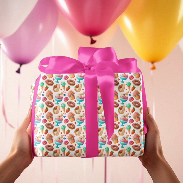 Papier Cadeau Donuts et glace (Créateur téléchargé)