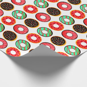 Papier Cadeau Donuts glacés colorés