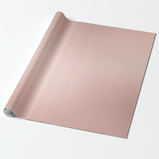 Papier Cadeau D'or moderne de charme de sembler métallique rose (Déroulé)