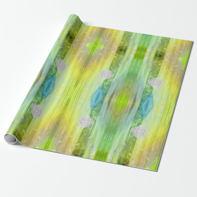 Papier Cadeau Doré, Ésotérique, Reflet de Chakra (Déroulé)