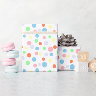 Papier Cadeau Dot Parade Couleurs de ressort lumineuses
