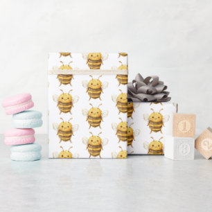 Papier Cadeau Douce Baby Shower Abeilles