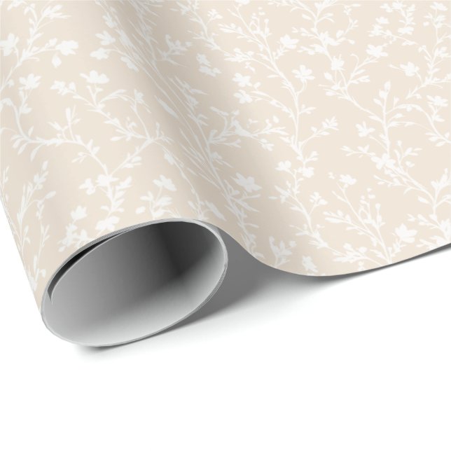 Papier Cadeau Douce Prairie Neutre - Lin Douce (Coin rond)
