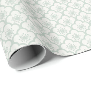 Papier Cadeau Douce Sakura Muted Sage - Neutre