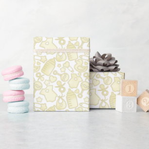 Papier Cadeau Douces arroses Ombre Jaune