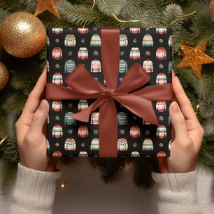 Papier Cadeau Doudou de Noël moche   Holly et Berries Motif