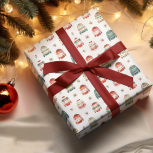 Papier Cadeau Doudou de Noël moche   Holly et Berries Motif