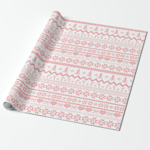 Papier Cadeau Douille rose Knit Motif Papier d'enveloppement de 