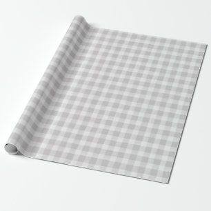 Papier Cadeau Doux Gris Blanc Anglais Pays Vérifier Cadeau Plaid