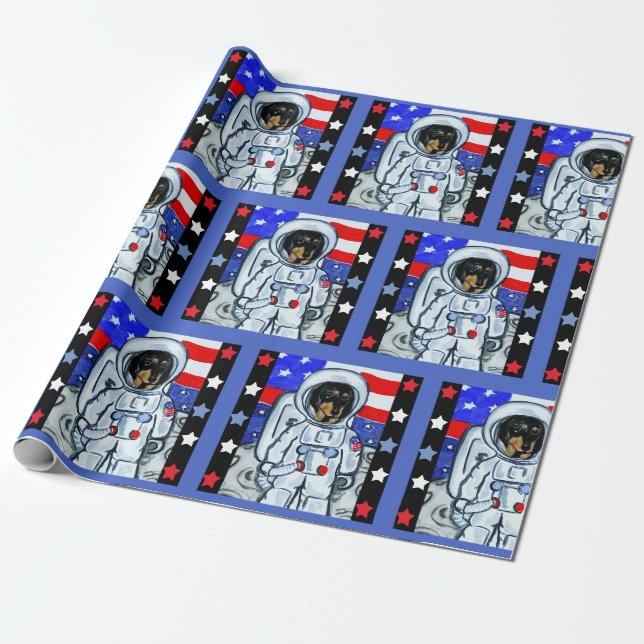 PAPIER CADEAU DOXIE ASTRONAUTE  (Déroulé)