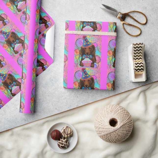 PAPIER CADEAU DOXIE ROUX AUX CHEVEUX LONGS (Artisanat)