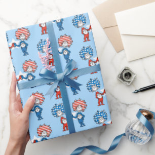 Papier Cadeau Dr. Seuss Chose Un Chose Deux Graphique Patrioti