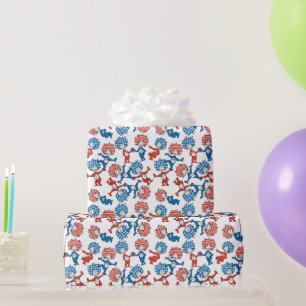 Papier Cadeau Dr. Seuss   Chose Un Chose Deux motif drapeau amér