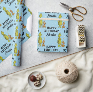 Papier Cadeau Dr. Seuss   Grinch Hiver Anniversaire