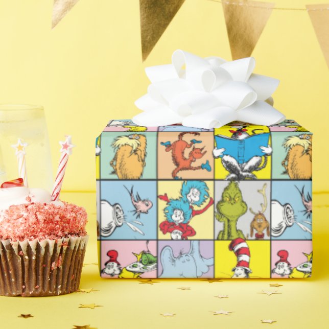 Papier Cadeau Dr. Seuss | Histoires Graphiques (Fête d'anniversaire)
