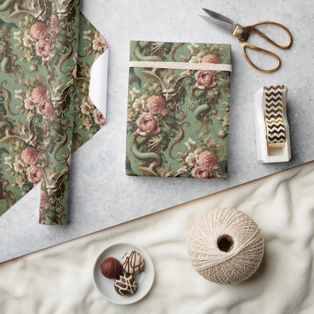 Papier Cadeau Drac’s Finery - Mythique Dragon gothique Bandana (Artisanat)