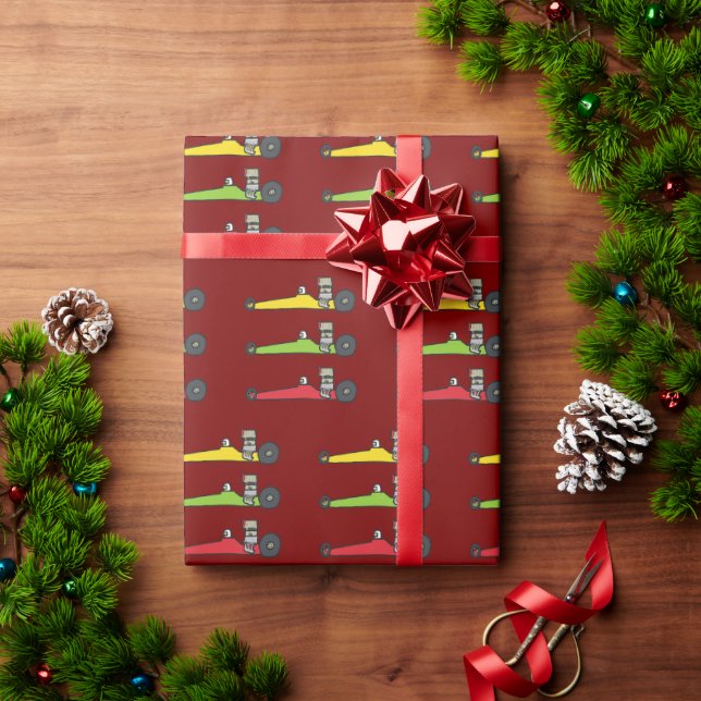 Papier Cadeau Drag Racing (Cadeau de vacances)