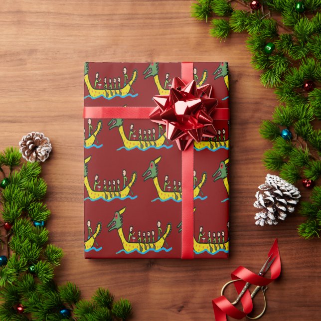 Papier Cadeau Dragon Boat Racing (Cadeau de vacances)