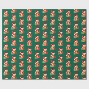 Papier cadeau Dragon de Noël