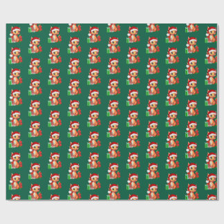 Papier cadeau Dragon de Noël