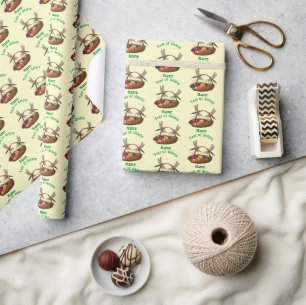 Papier Cadeau Dragonflies Sur Le Panier De Fleurs Personnalisé