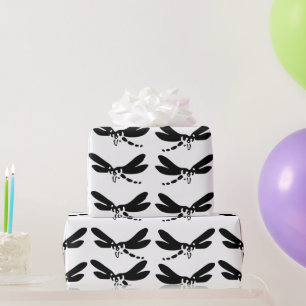 Papier Cadeau Dragonfly silhouette nature insecte Art