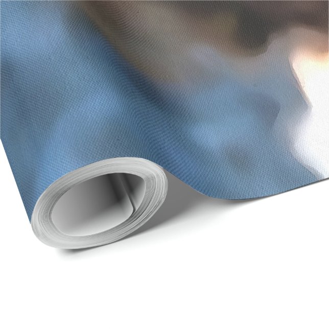 Papier Cadeau Dragonfly With Sunlight Gilded Wings (Coin rond)