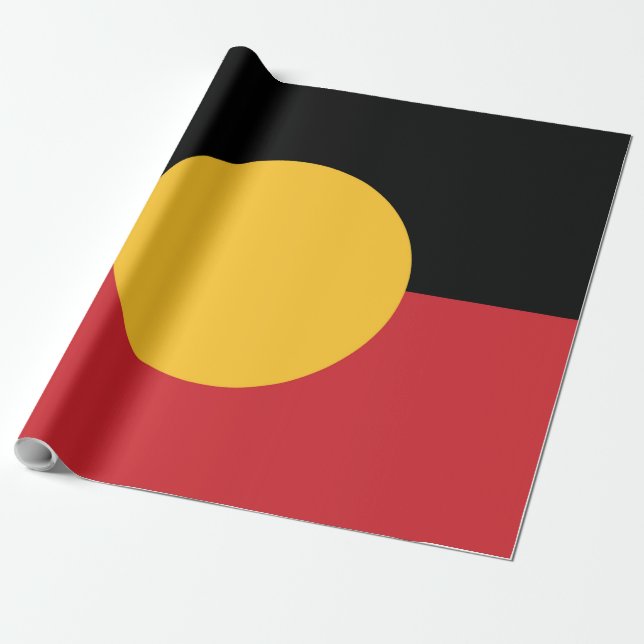 Papier Cadeau Drapeau aborigène australien (Déroulé)