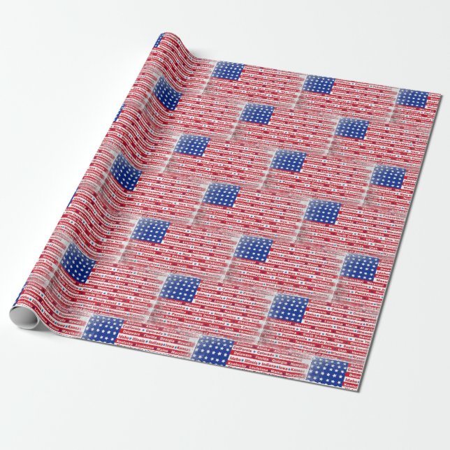 Papier Cadeau Drapeau américain (Déroulé)