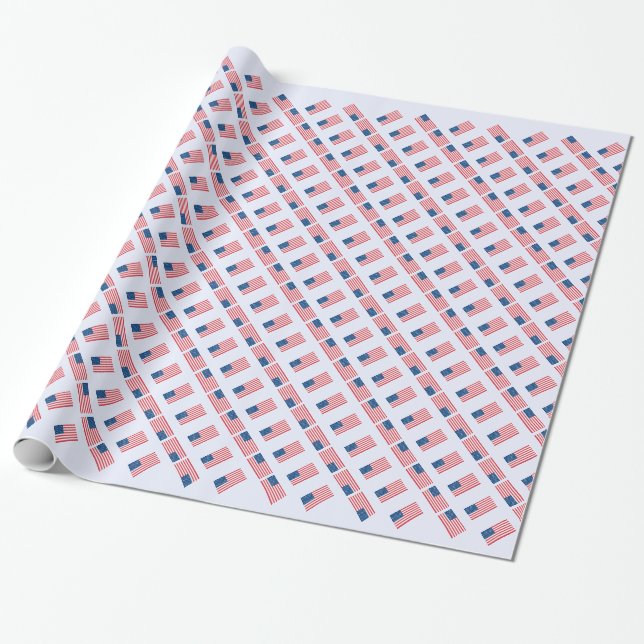 Papier Cadeau Drapeau américain (Déroulé)