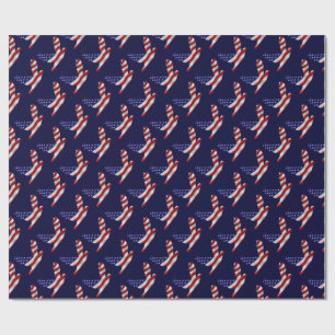 Papier Cadeau Drapeau américain de la colombe de la paix