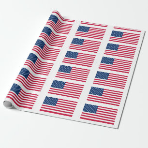 Papier Cadeau Drapeau américain - États-Unis d'Amérique - Pat