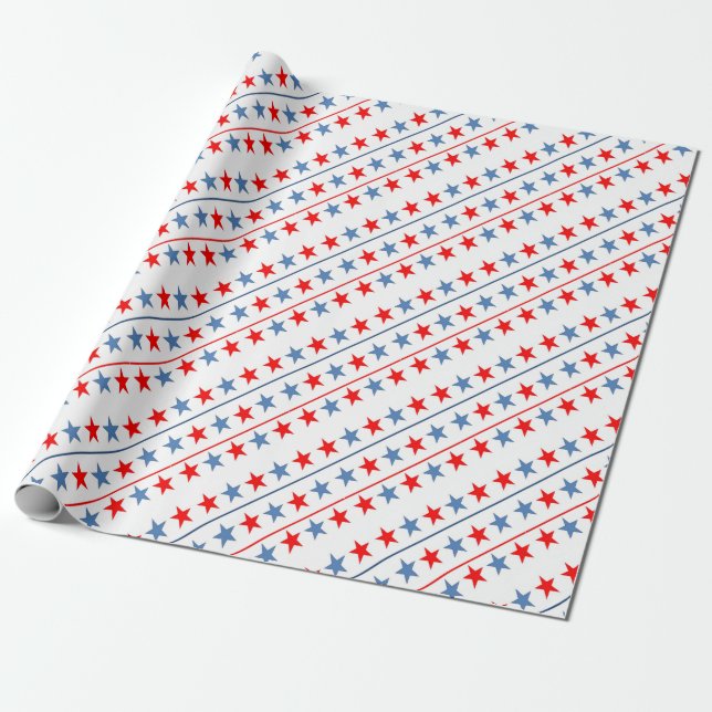 Papier Cadeau drapeau américain-étoiles-arrière - plan (Déroulé)