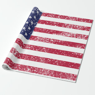 Papier Cadeau Drapeau américain patriotique du 4 juillet