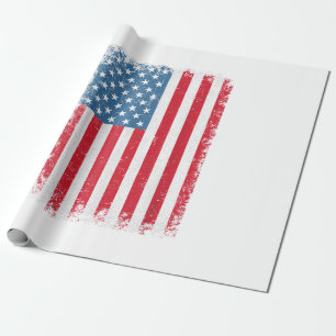 Papier Cadeau Drapeau Américain Patriotique Pour Hommes Femmes E