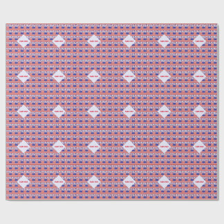 Papier Cadeau Drapeau américain personnalisé USA en mosaïque Nom