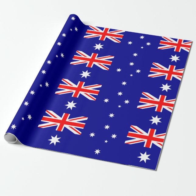 Papier Cadeau Drapeau Australie (Déroulé)