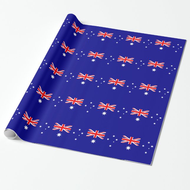 Papier Cadeau Drapeau australien (Déroulé)