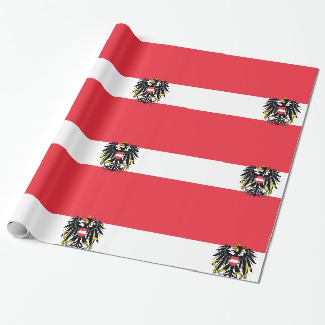 Papier Cadeau Drapeau Autriche (Déroulé)