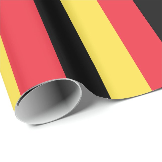 Papier Cadeau Drapeau belge patriotique (Coin rond)