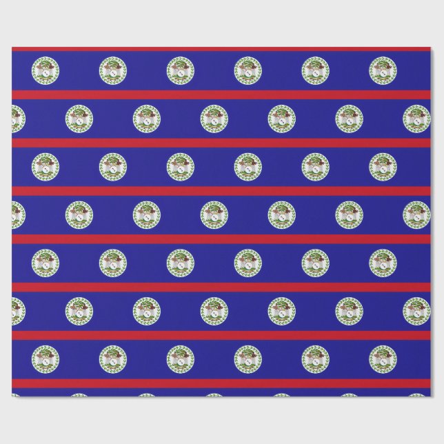 Papier Cadeau Drapeau bélizien (Plat)
