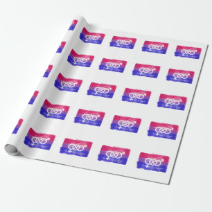 PAPIER CADEAU DRAPEAU BISEXUAL BISEXUAL SYMBOL FIDE